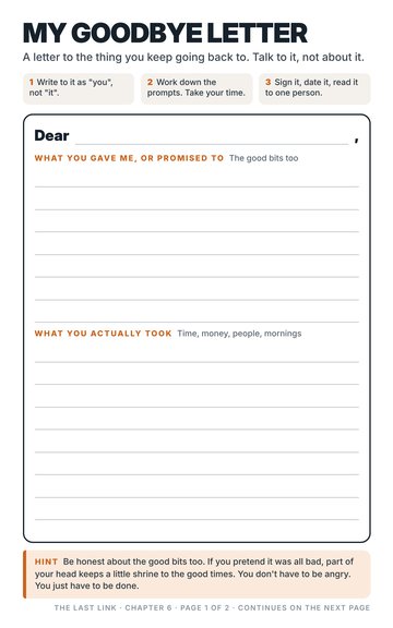 My Goodbye Letter worksheet